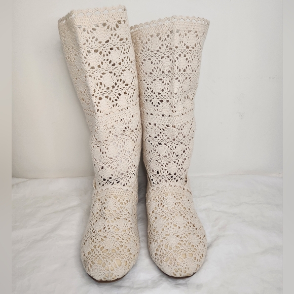 Crochet Lace Boots - Picture 3 of 14